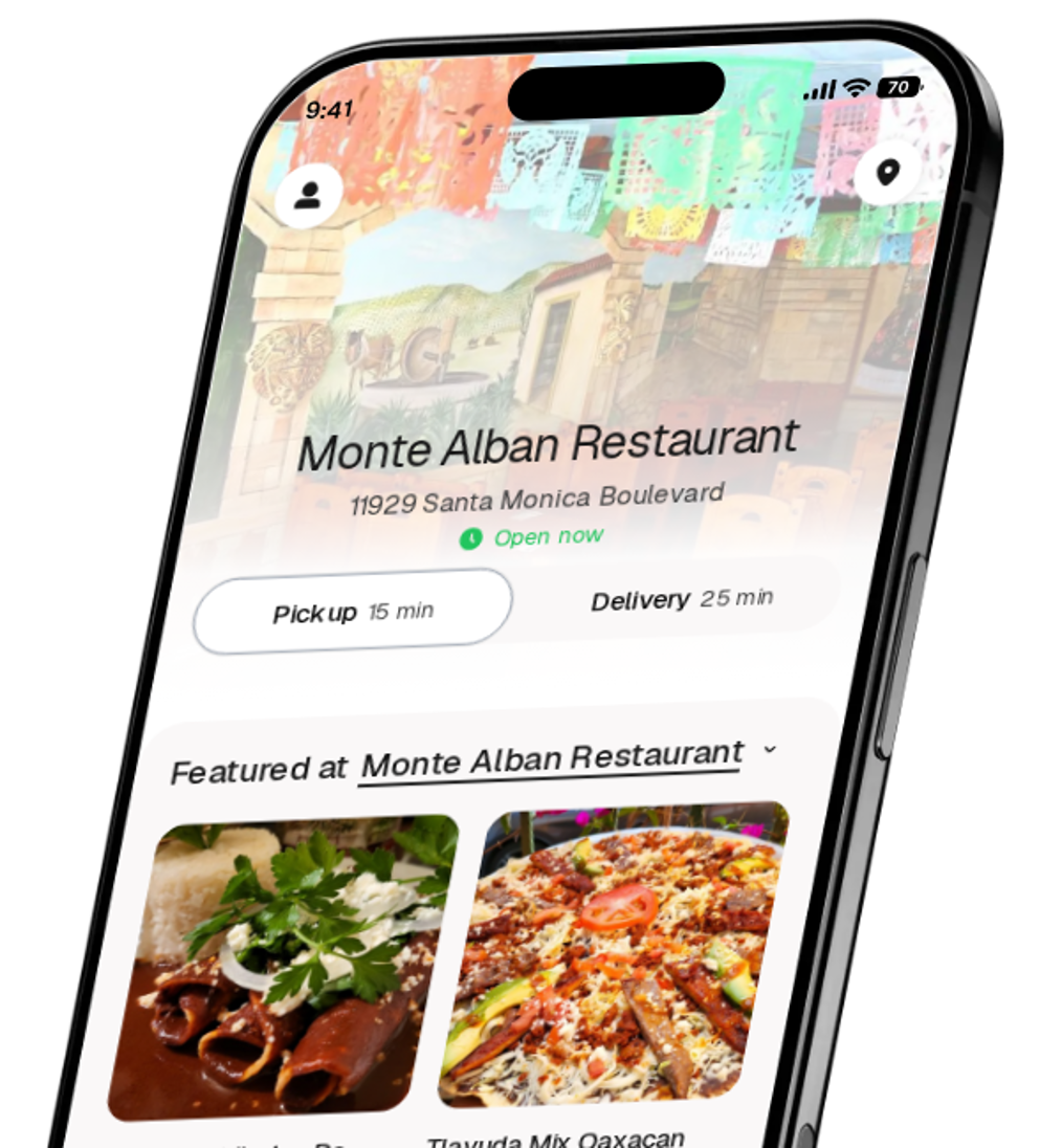 Monte Alban Restaurant app preview